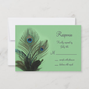 Elegant Peacock RSVP (groen)