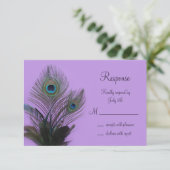Elegant Peacock RSVP (paars) (Staand voorkant)