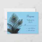 Elegant Peacock RSVP (turquoise) (Voorkant)
