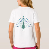 Elegant Peacock Silhouette T-shirt (Achterkant)