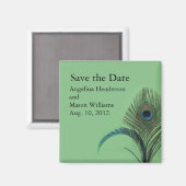 Elegant Peacock sparen de Magneet van de Datum (gr (Voorkant / Achterkant)