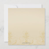 Elegant Peacock Square Wedding Invitation Kaart (Achterkant)