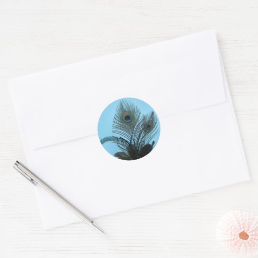 Elegant Peacock Sticker (turquoise) (Envelop)