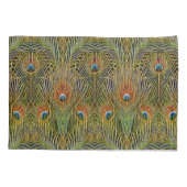 Elegant Peacock Stylish Gold Feathers Pattern Kussensloop (Achterkant)