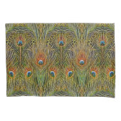 Elegant Peacock Stylish Gold Feathers Pattern Kussensloop (Voorkant)