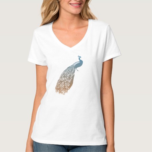 Elegant Peacock T-shirt (Voorkant)