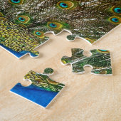 Elegant Peacock Tail Feathers Legpuzzel (Zijkant)