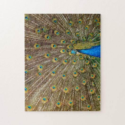 Elegant Peacock Tail Feathers Legpuzzel (Verticaal)