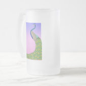 Elegant Peacock Thema Vrijgezellenfeest Matglas Bierpul (Voorkant links)