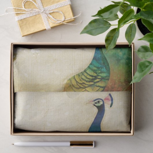 Elegant Peacock Tissuepapier (Geschenk)