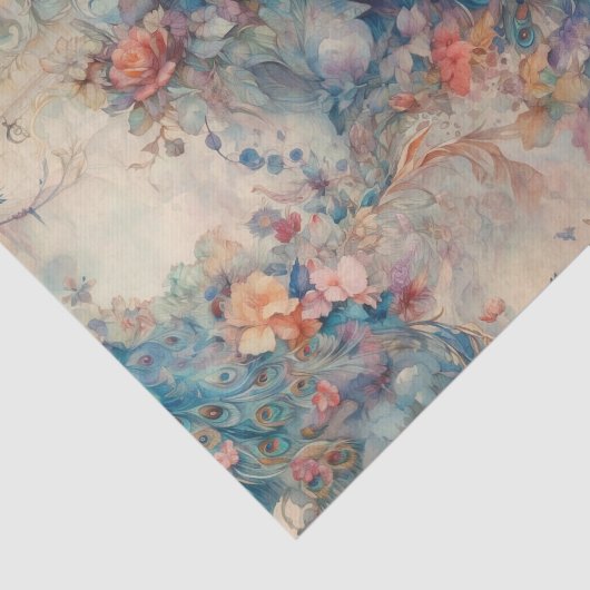 Elegant Peacock Tissuepapier (Detail)