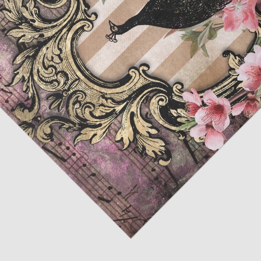 Elegant Peacock Tissuepapier (Detail)