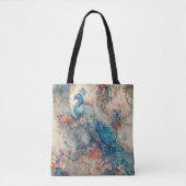 Elegant Peacock Tote Bag (Voorkant)