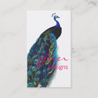 Elegant Peacock Visitekaartje