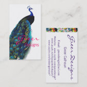 Elegant Peacock Visitekaartje (Voorkant / Achterkant)