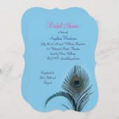 Elegant Peacock Vrijgezellenfeest (turquoise) Kaart (Voorkant / Achterkant)