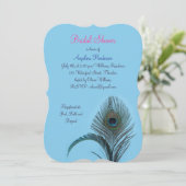 Elegant Peacock Vrijgezellenfeest (turquoise) Kaart (Staand voorkant)