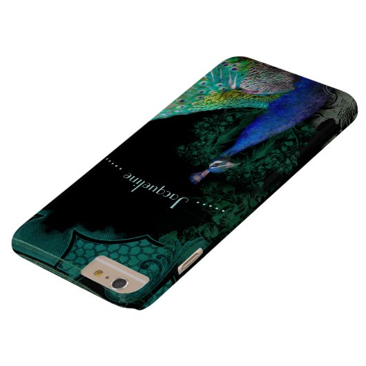 Elegant Peacock w Scrolls Specialized Designer Case-Mate iPhone Case (Bodem)