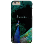 Elegant Peacock w Scrolls Specialized Designer Case-Mate iPhone Case (Achterkant)