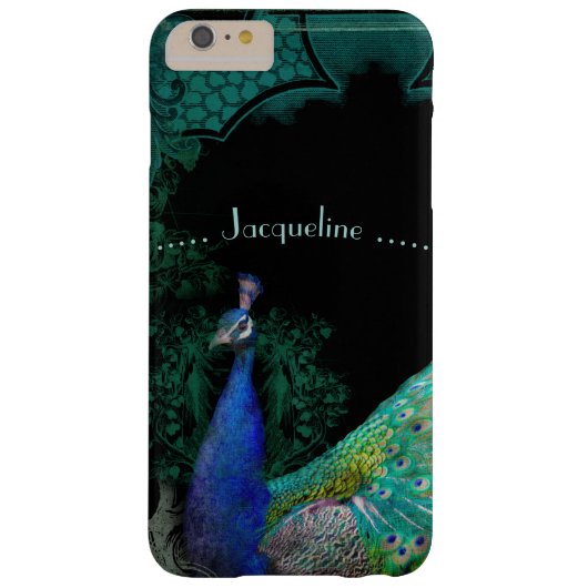 Elegant Peacock w Scrolls Specialized Designer Case-Mate iPhone Case (Achterkant)