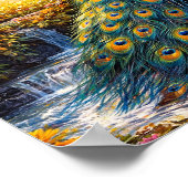 Elegant Peacock Wall Art Poster | (Hoek)