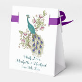 Elegant Peacock WEDDING FAVOR BOXS Bedankdoosjes (Achterkant)