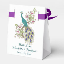 Elegant Peacock WEDDING FAVOR BOXS