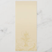 Elegant Peacock Wedding Menu Cards (Achterkant)