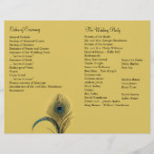 Elegant Peacock Wedding Programme (Achterkant)