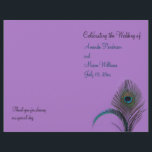 Elegant Peacock Wedding Programme (paars)<br><div class="desc">Dit is het coördinerende trouwprogramma voor het Elegant Peacock Wedding Collectie. Gewoon voeden in tweeën.</div>
