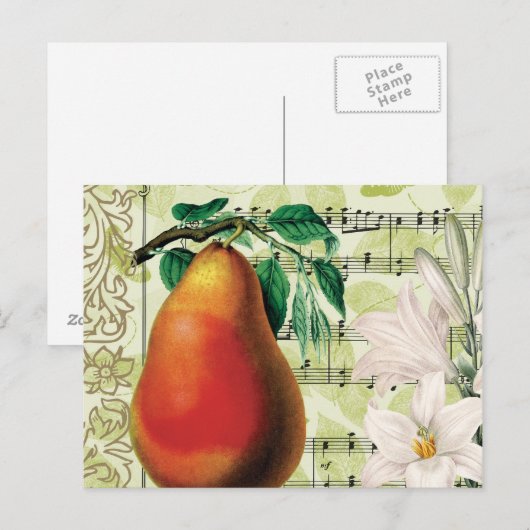 Elegant Pear Briefkaart (Voorkant / Achterkant)