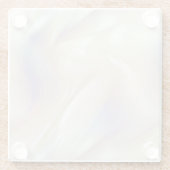  Elegant Pearl Aqua Blue Paarse Swirl Glazen Onderzetter (Achterkant)