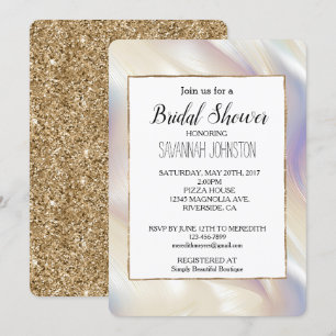  Elegant Pearl Aqua Blue Paarse Swirl Kaart