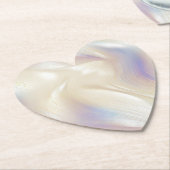  Elegant Pearl Aqua Blue Paarse Swirl Kartonnen Onderzetters (Gekanteld)