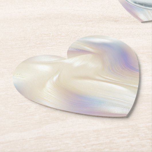  Elegant Pearl Aqua Blue Paarse Swirl Kartonnen Onderzetters (Gekanteld)