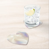  Elegant Pearl Aqua Blue Paarse Swirl Kartonnen Onderzetters (Insitu)