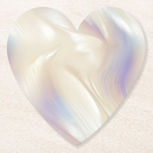  Elegant Pearl Aqua Blue Paarse Swirl Kartonnen Onderzetters