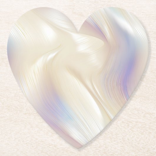  Elegant Pearl Aqua Blue Paarse Swirl Kartonnen Onderzetters (Voorkant)