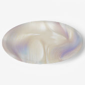  Elegant Pearl Aqua Blue Paarse Swirl Papieren Bordje (Gekanteld)