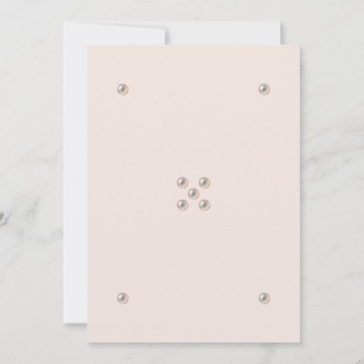 Elegant Pearl Bible Verse Christian Wedding  Kaart (Achterkant)