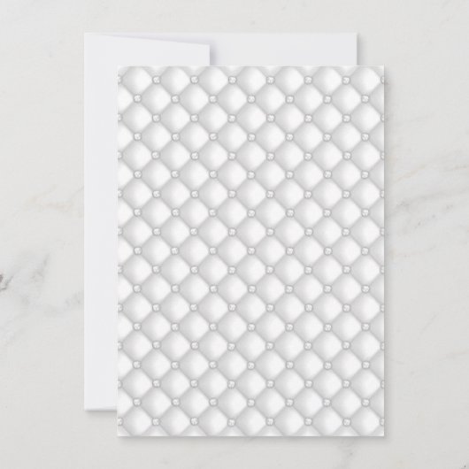 Elegant Pearl Bow Baby shower Kaart (Achterkant)