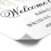 Elegant Pearl Bow Vrijgezellenfeest Welkom Poster (Hoek)