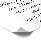 Elegant Pearl Bow Ze is Tying the Knot Welkom Poster (Hoek)