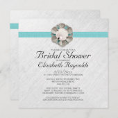 Elegant Pearl Bridal Shower Invitations Kaart (Voorkant / Achterkant)