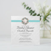 Elegant Pearl Bridal Shower Invitations Kaart (Staand voorkant)