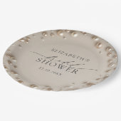 Elegant Pearl Bridal Shower Papieren Bordje (Gekanteld)