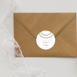 Elegant Pearl Bruiloft Sticker