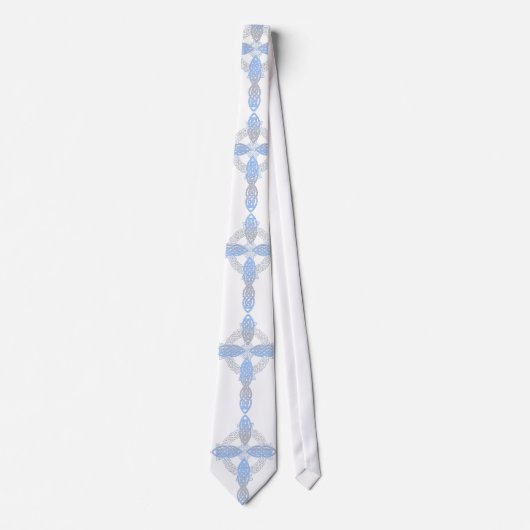 Elegant Pearl Celtic Cross Necktie Stropdas (Voorkant)