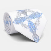 Elegant Pearl Celtic Cross Necktie Stropdas (Opgerold)