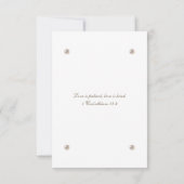 Elegant Pearl Christian Wedding RSVP Card  (Achterkant)
